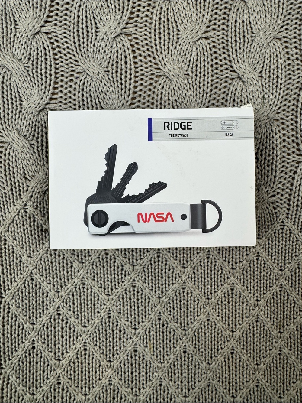 Ridge NASA White Key Case - Sleek Men’s Key Organizer